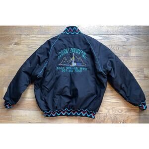 Vintage Western Aztec Jacket 2XL Southwestern Cowboy Coat USA Snap Embroidered